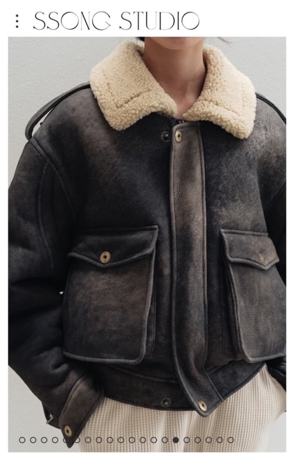 쏭스튜디오 무스탕 점퍼 상품이미지3