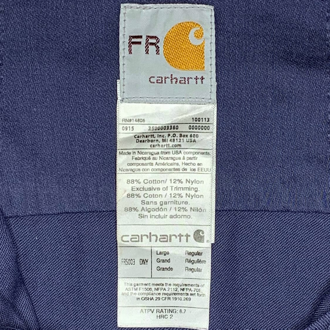 [L] 칼하트 FR 워크셔츠 상품이미지4