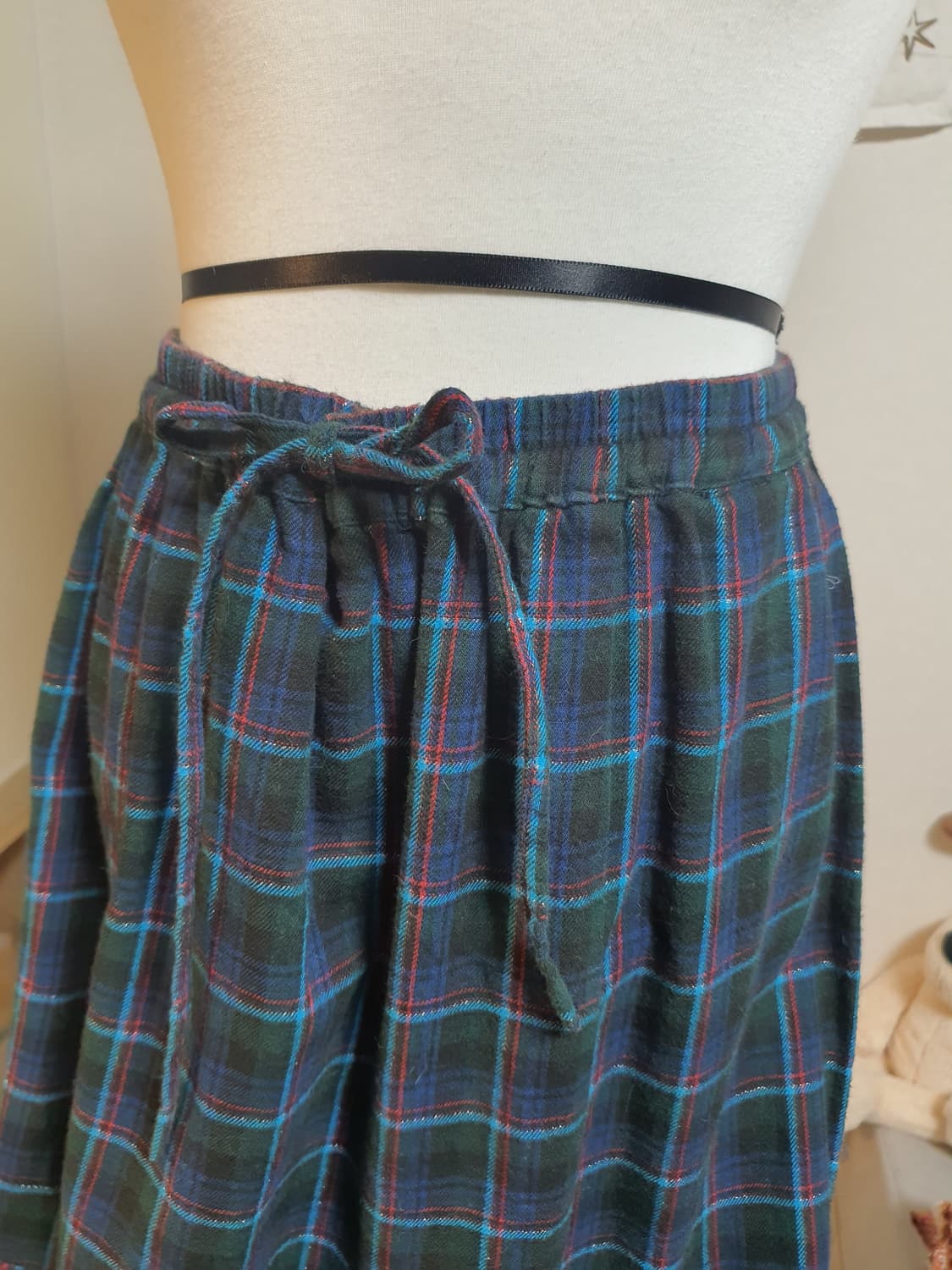 [모리걸] 체크 캉캉 롱 스커트 상품이미지4