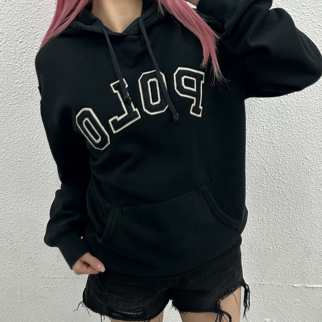 폴로 랄프로렌 빅로고 블랙 후드 M 상품이미지1