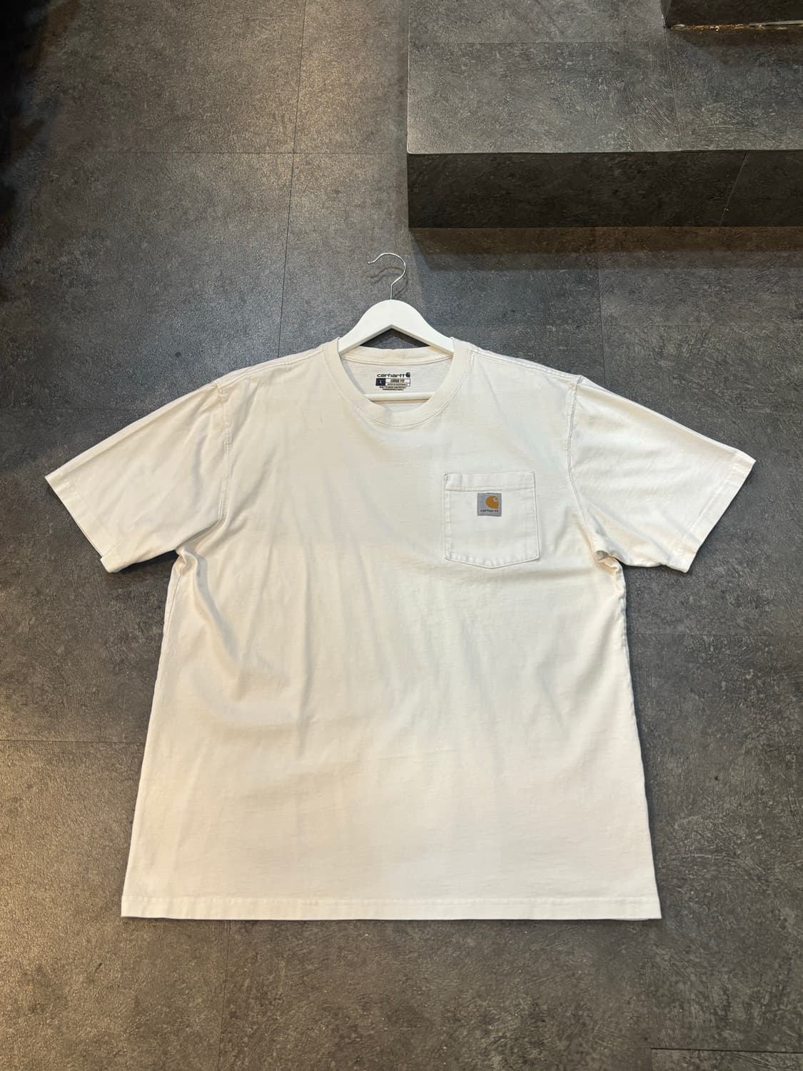 칼하트 루즈핏 반팔 티셔츠 화이트 L사이즈 상품이미지2