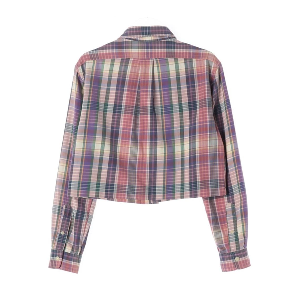 폴로 랄프로렌 멀티 체크 리폼 크롭 셔츠 M 상품이미지2