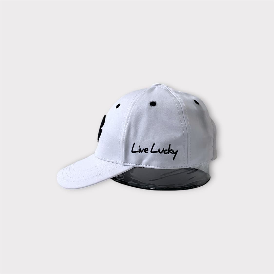 블랙 클로버 자수 화이트 볼캡 (1774) 상품이미지3