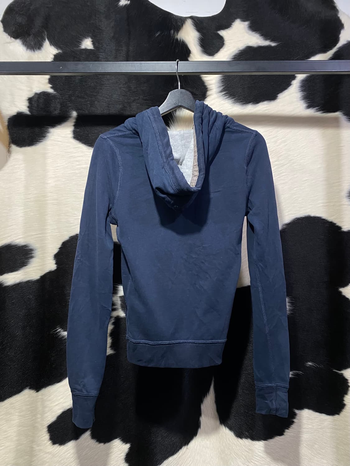 Abercrombie&Fitch 레터링 네이비 후드 상품이미지4