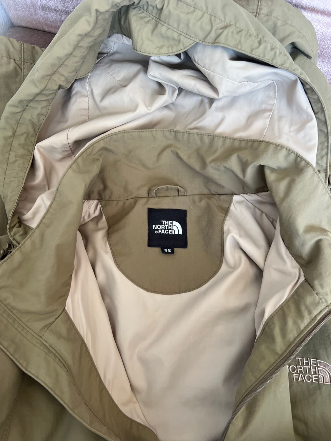 노스페이스 남성 카키 후드집업점퍼 바람막이점퍼 상품이미지5