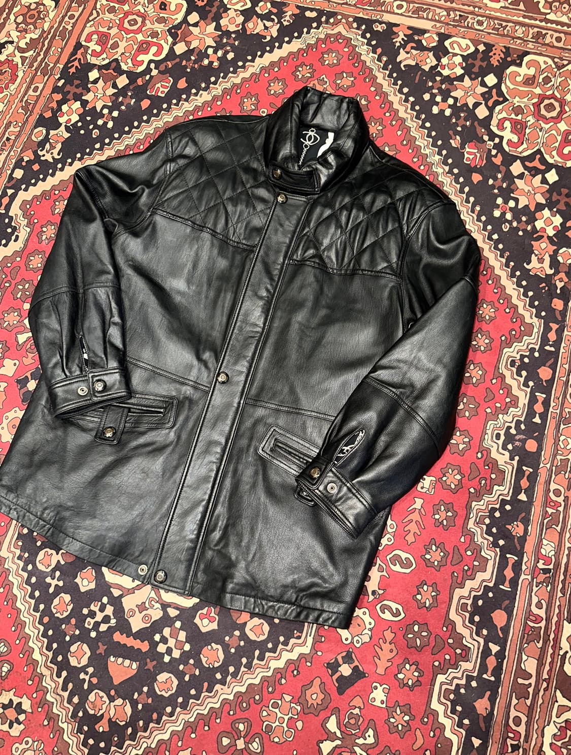 ( XL-2XL ) 가죽코트 가죽하프 레더자켓 가죽카코트 빈티지가죽 상품이미지2