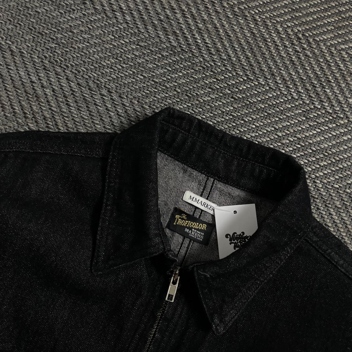 트로피컬러 데님 트러커 워크 자켓 블랙y 4055 상품이미지5