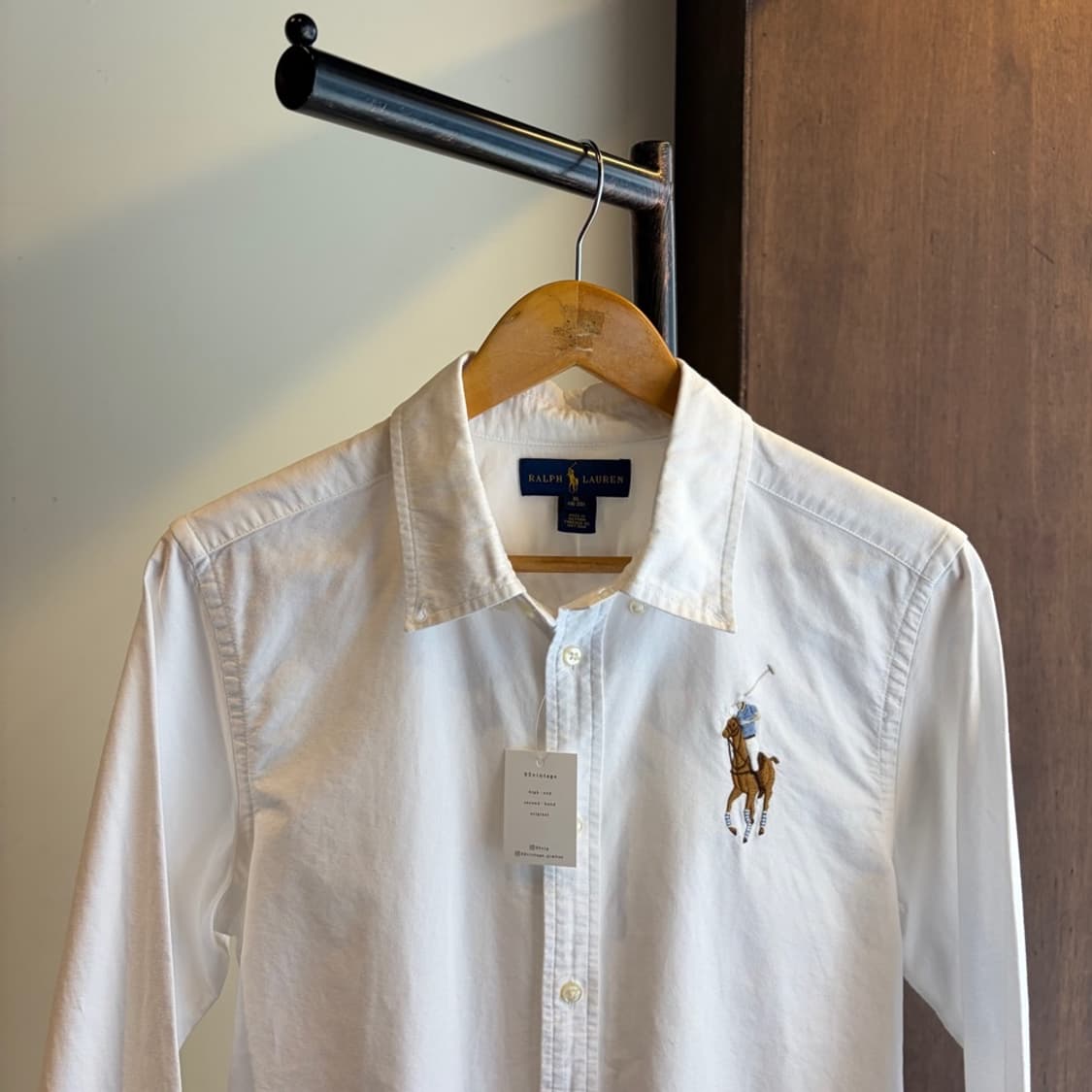 16341 - 폴로 랄프로렌 화이트 빅로고 셔츠 상품이미지1