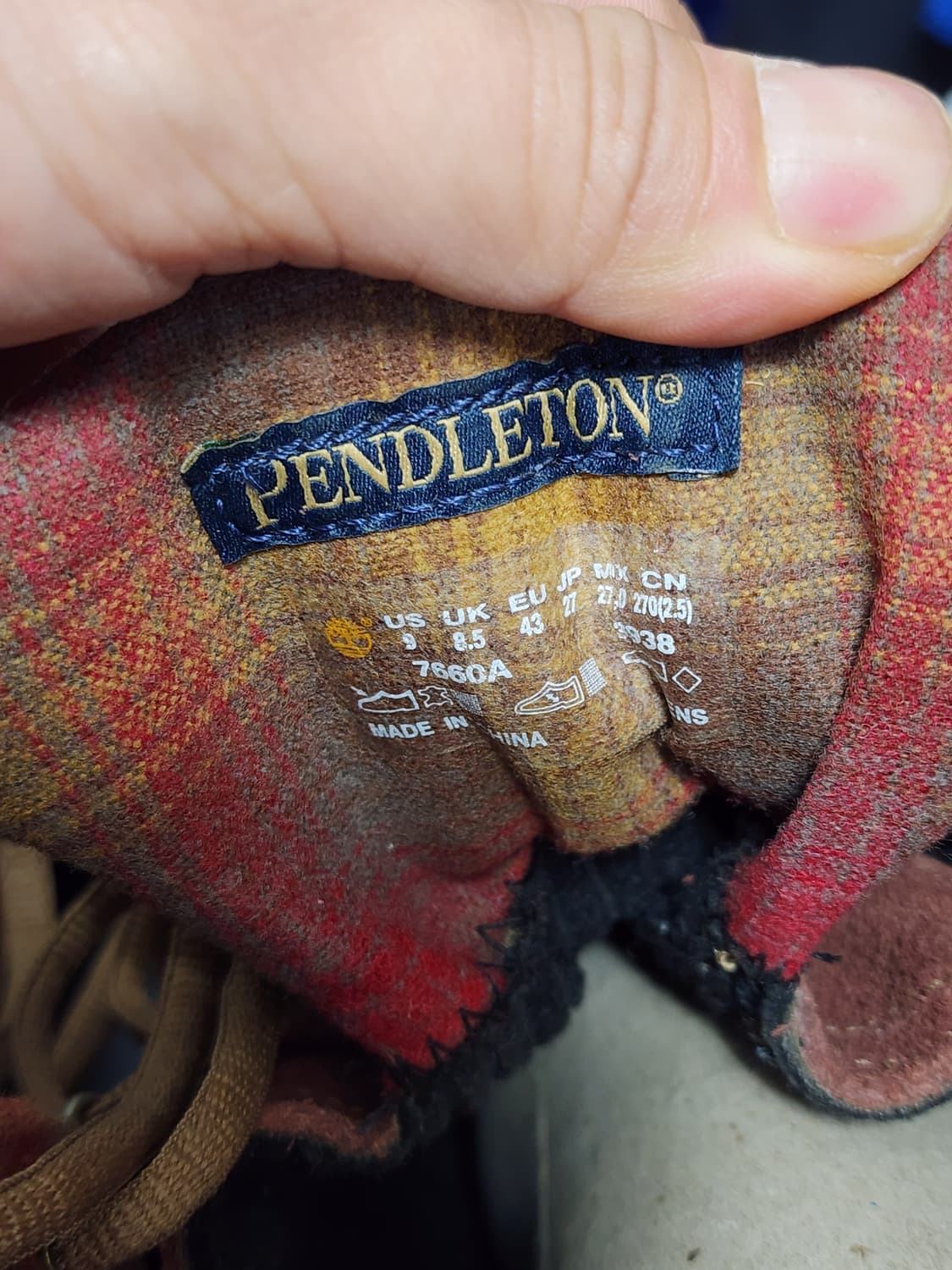 팀버랜드 x 펜들턴 민트급 400g 워커 상품이미지8