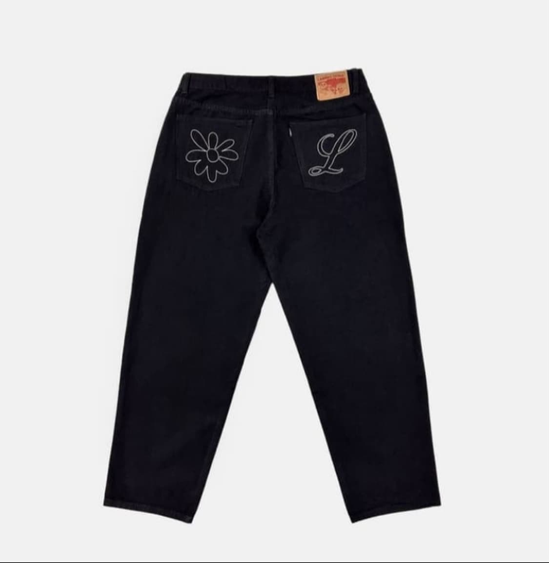 (XL) 라브로스 빅 스티치 데님  진  팬츠 블랙 labros 상품이미지1