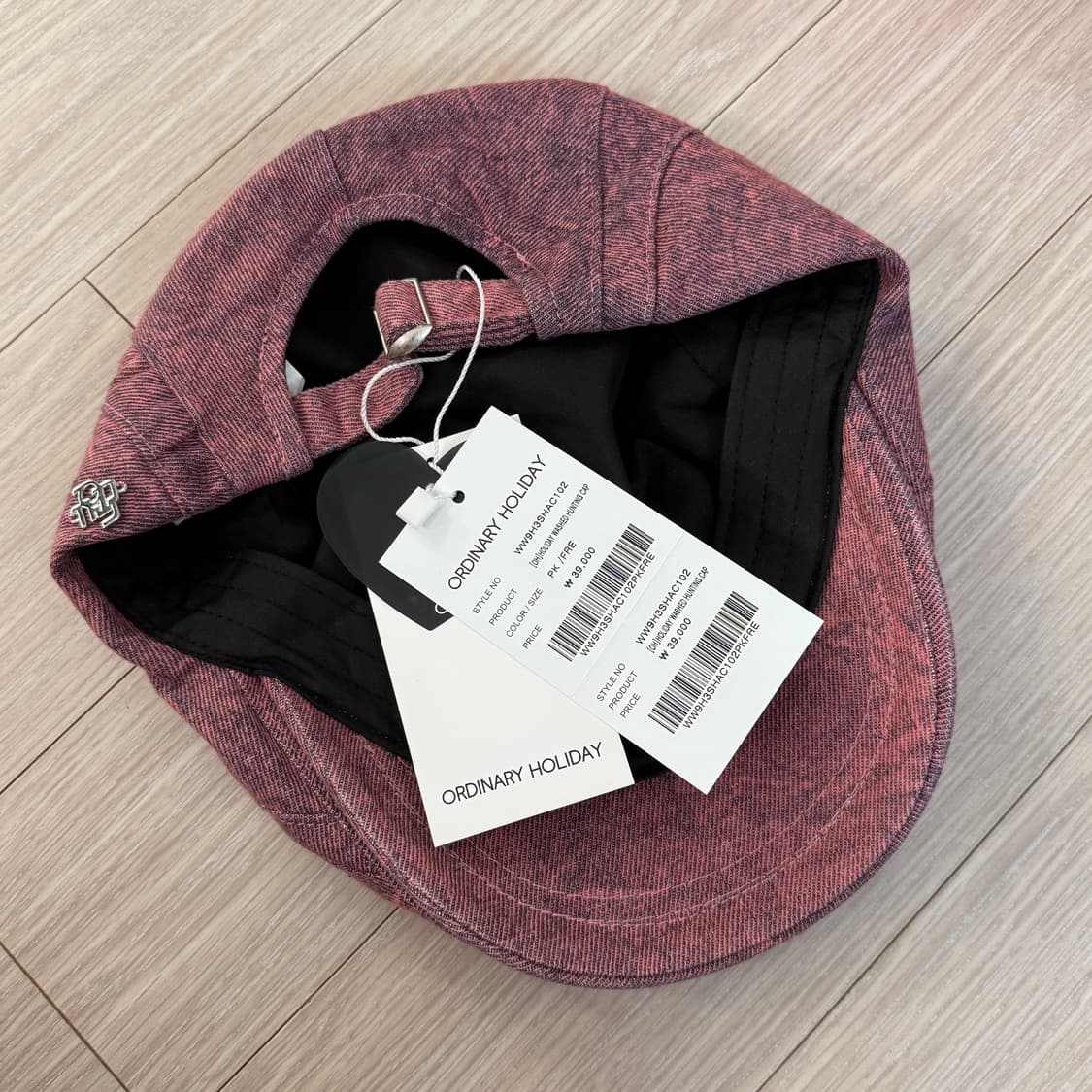 올디너리홀리데이 헌팅캡 핑크 판매 상품이미지2