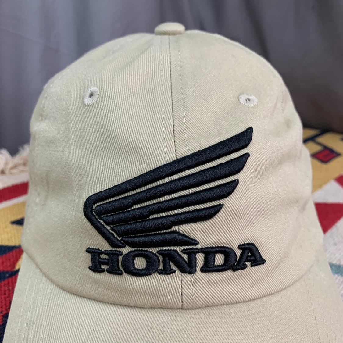 HONDA 혼다 모터사이클 베이지 로고 볼캡 모자 상품이미지3