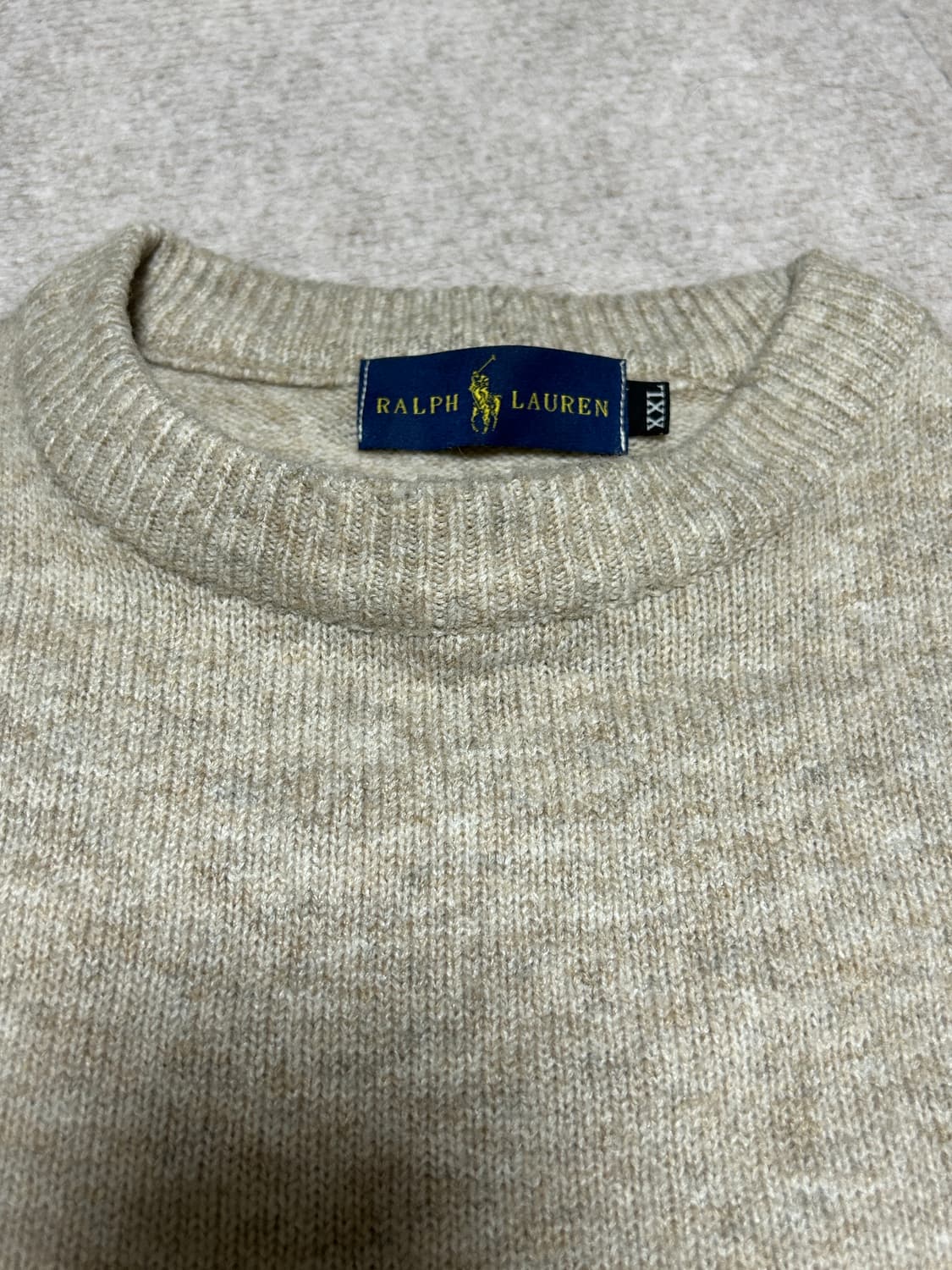 폴로 랄프로렌 포니 로고 울 니트 오트밀 XXL 상품이미지2
