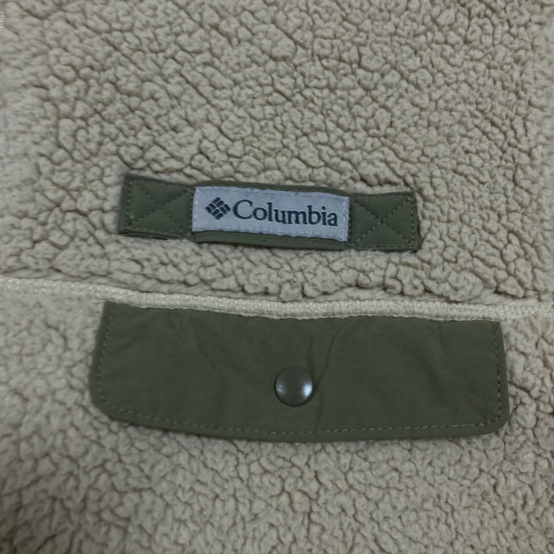 컬럼비아 스몰 로고 아이보리 쉐르파 플리스 자켓 상품이미지2