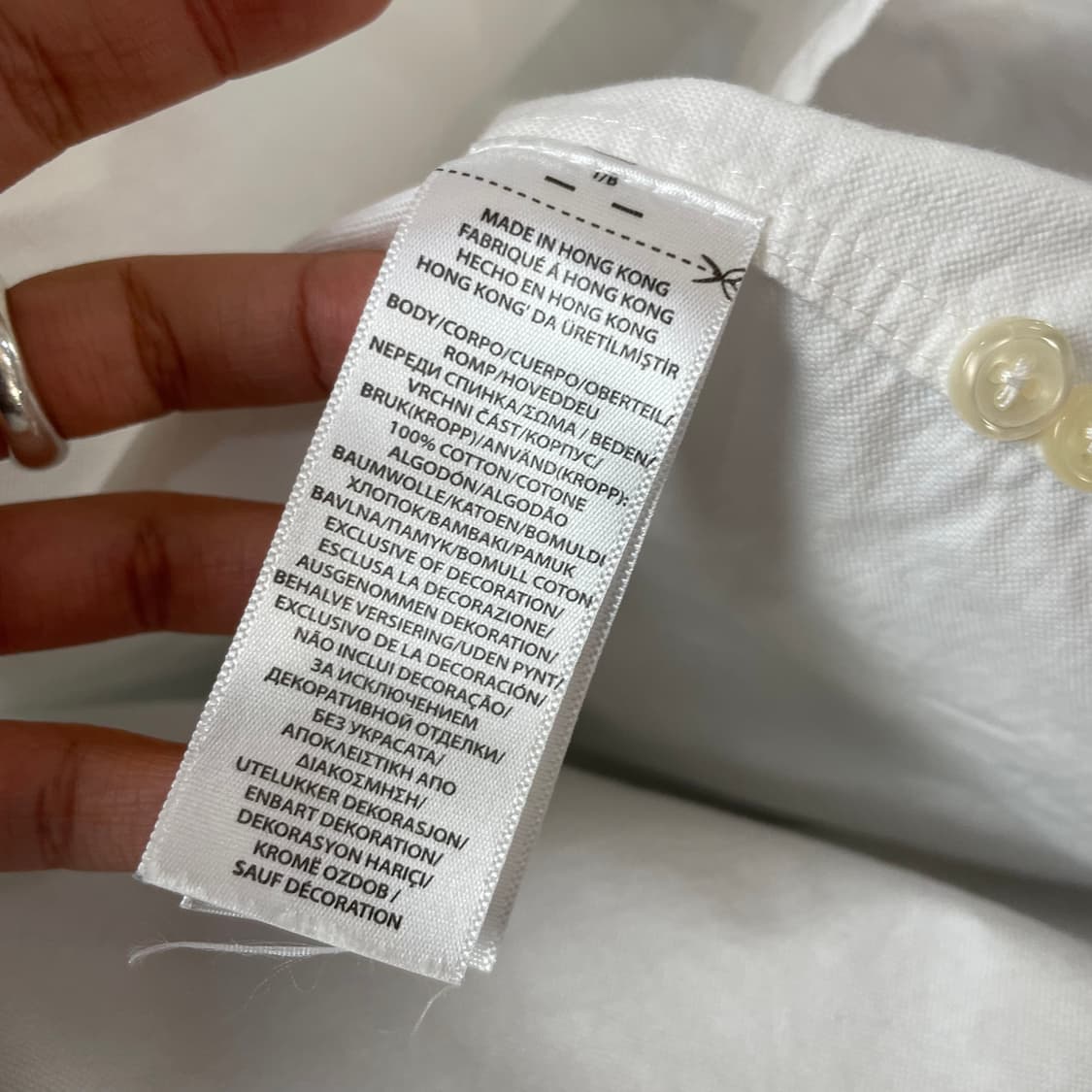 폴로랄프로렌 네이비포니 화이트 긴팔 셔츠 M 상품이미지5