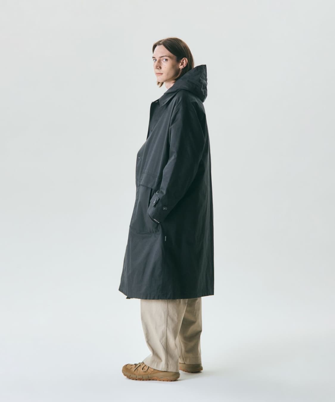 에스피오나지 Wide Single Trench Coat 다크네이비 XL 상품이미지4