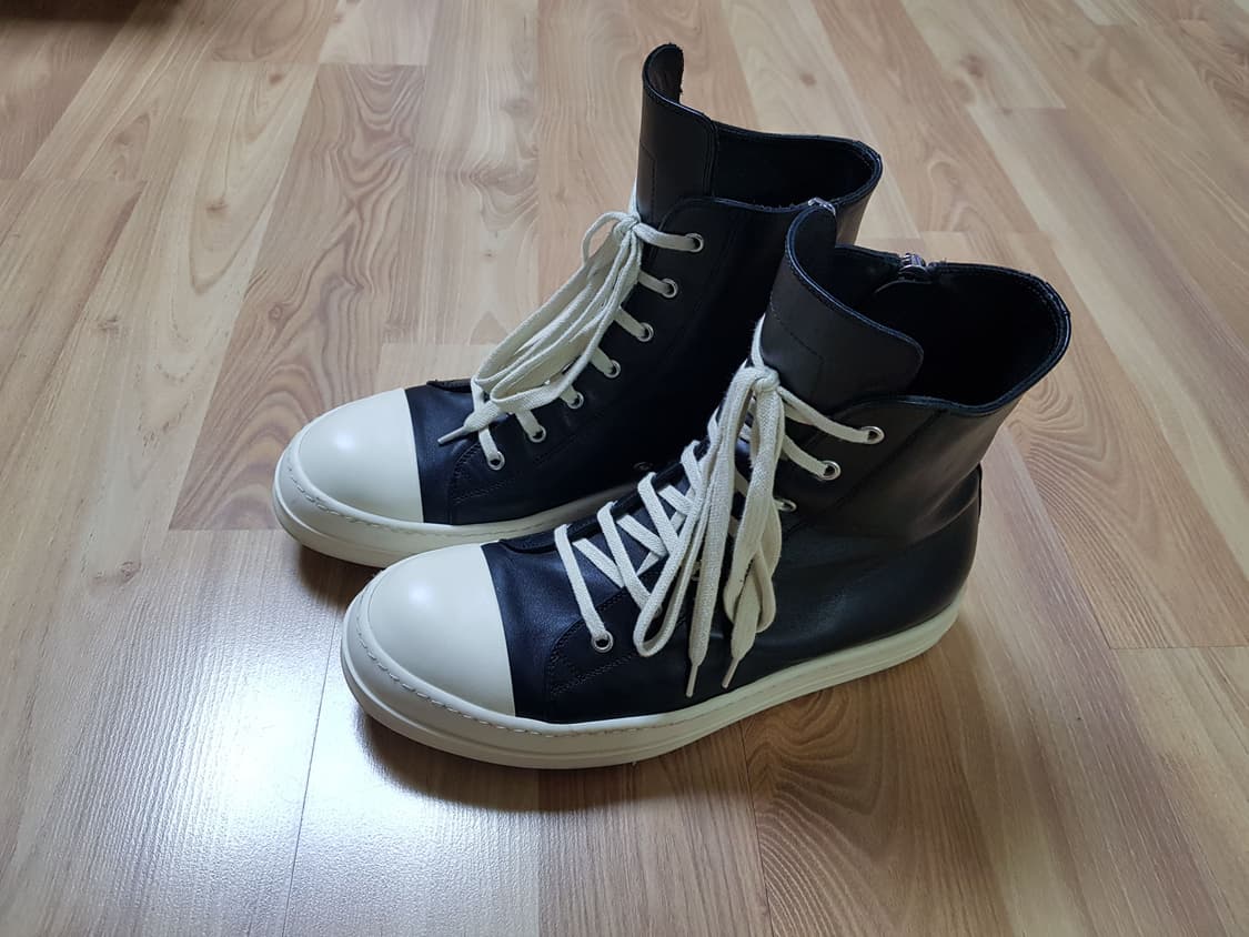 릭오웬스 라몬즈 하이탑 스니커즈 블랙 상품이미지1