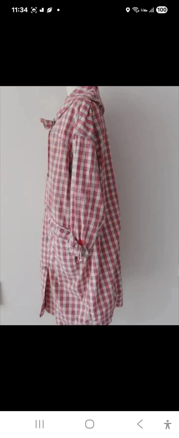 O.Lily 오일릴리 체크 롱 코트 M 상품이미지5