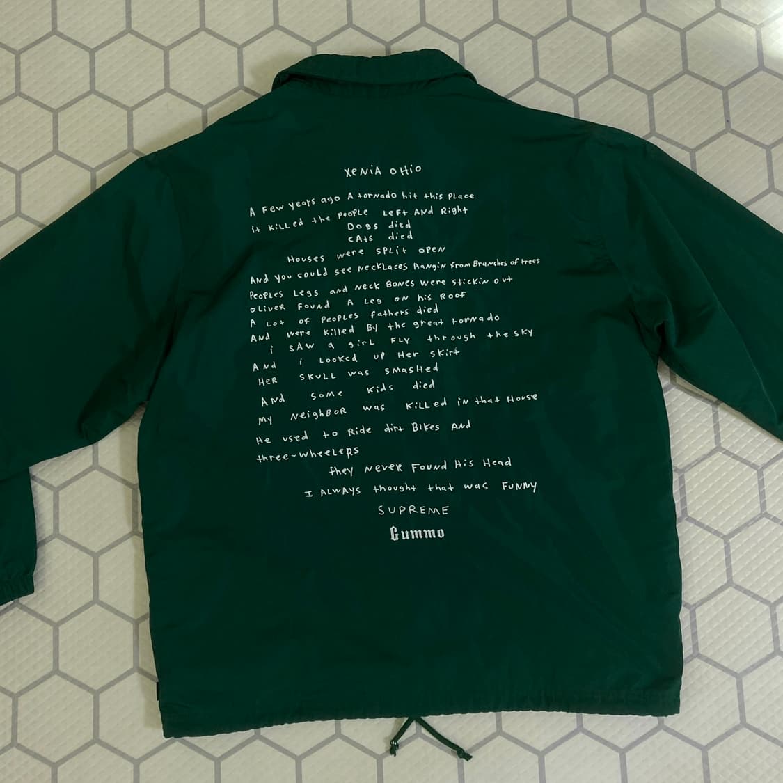 (m) 슈프림 22ss 구모 코치자켓 그린 상품이미지7