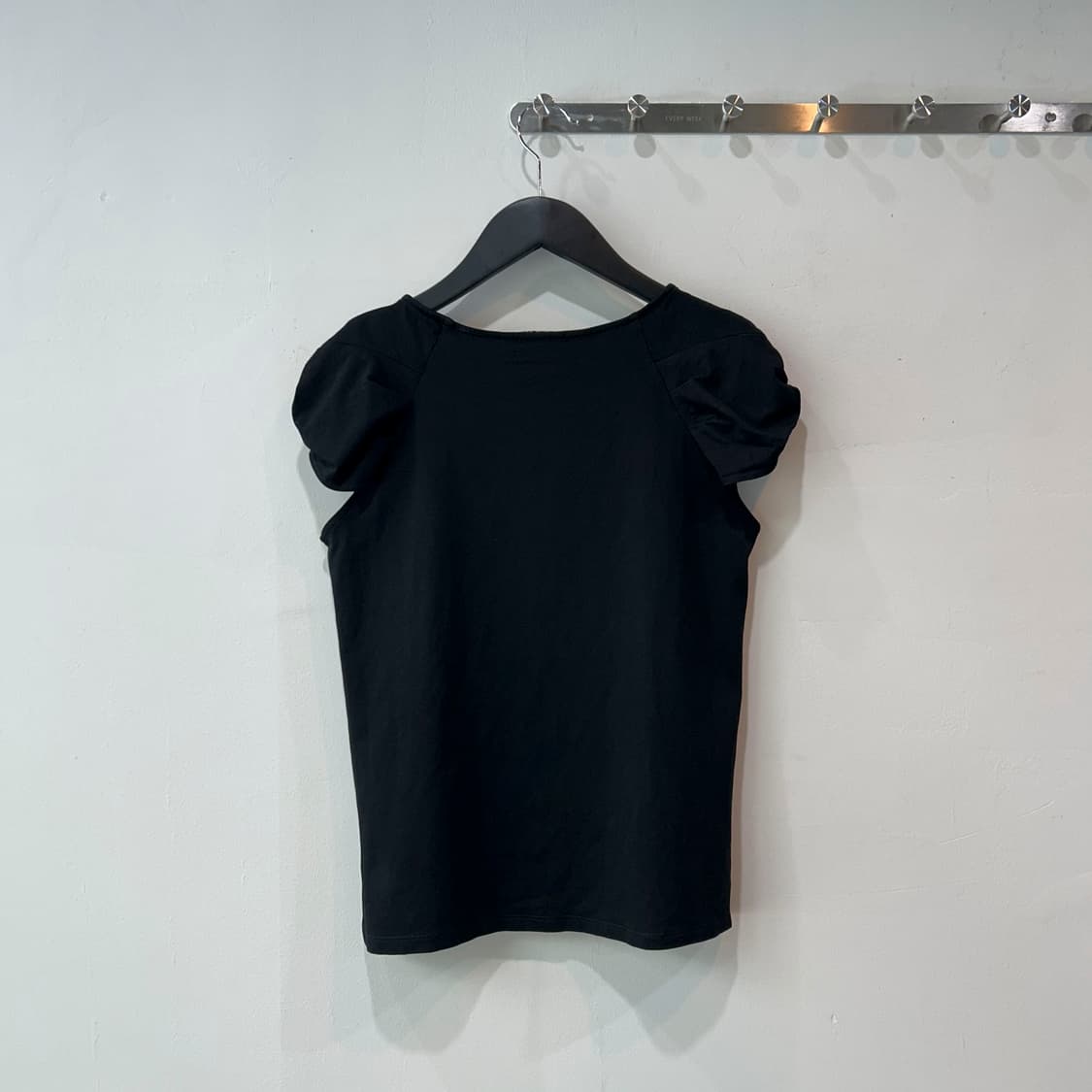 블랙 퍼프 셔링 top 상품이미지3