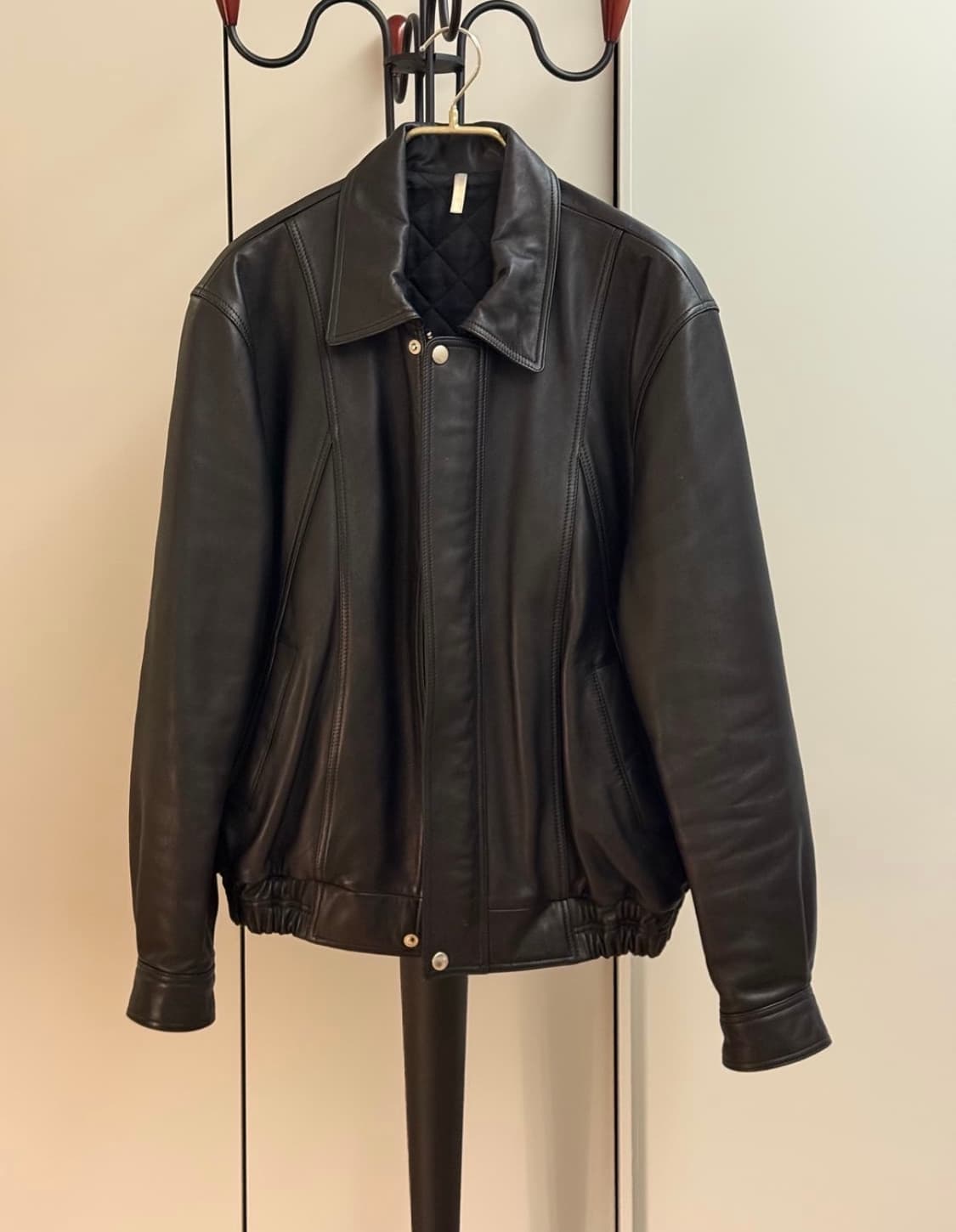 선플라워 90‘s 가죽봄버자켓 상품이미지1