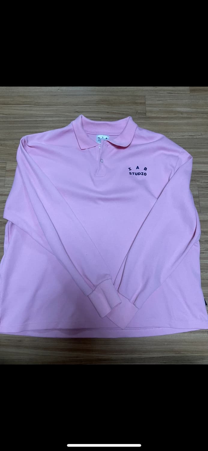 아이앱 피케 롱슬리브 핑크 긴팔 티셔츠 XL 상품이미지2