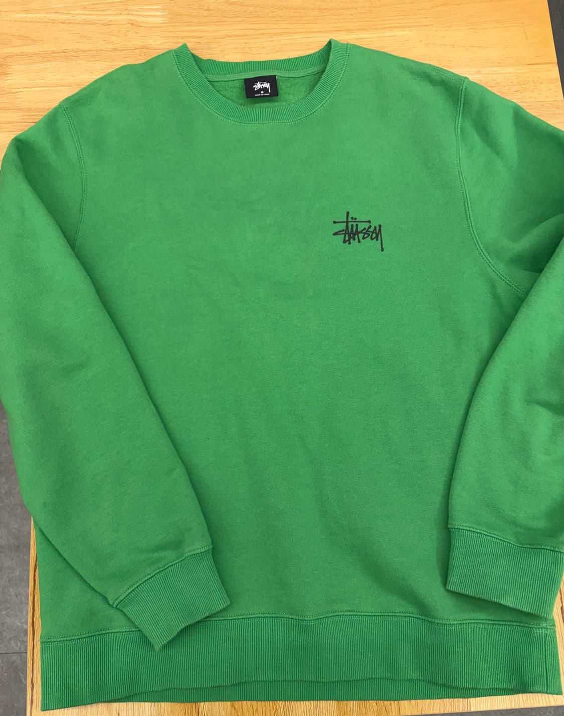 [M] 스투시 그린 기모 맨투맨 상품이미지1