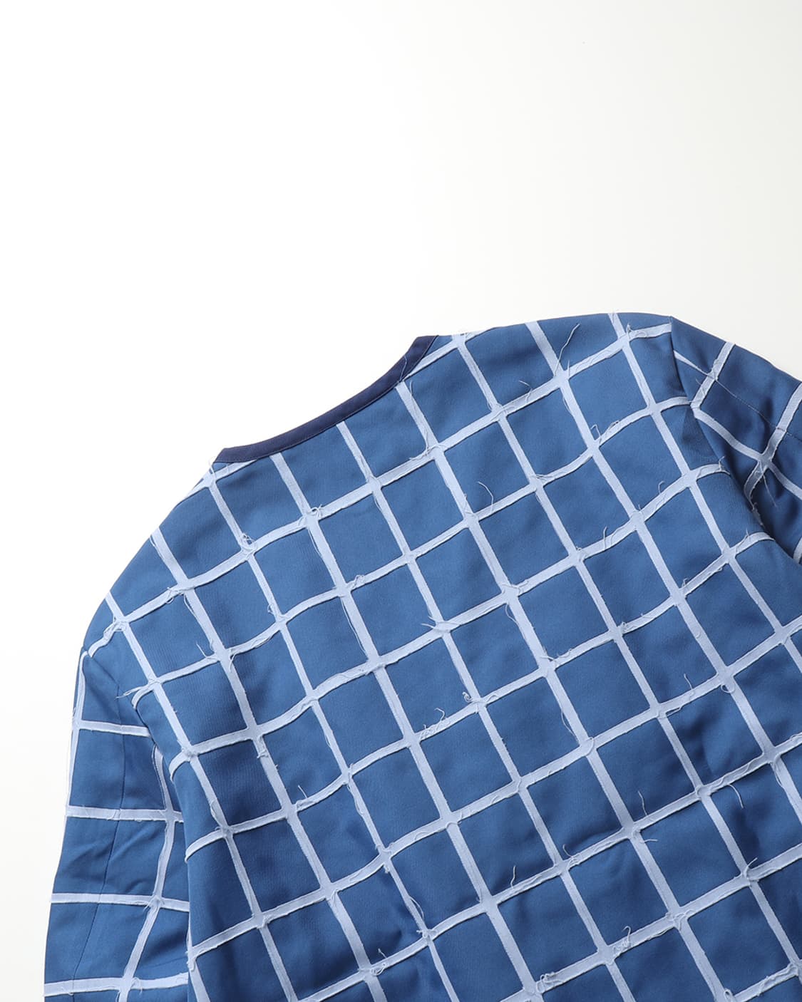 쿠온 KUON Collarless Plaid Jacket 상품이미지7