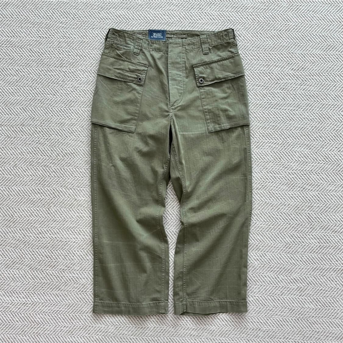 폴로 릴렉스핏 헤링본 트월 카고팬츠 33x32 상품이미지1