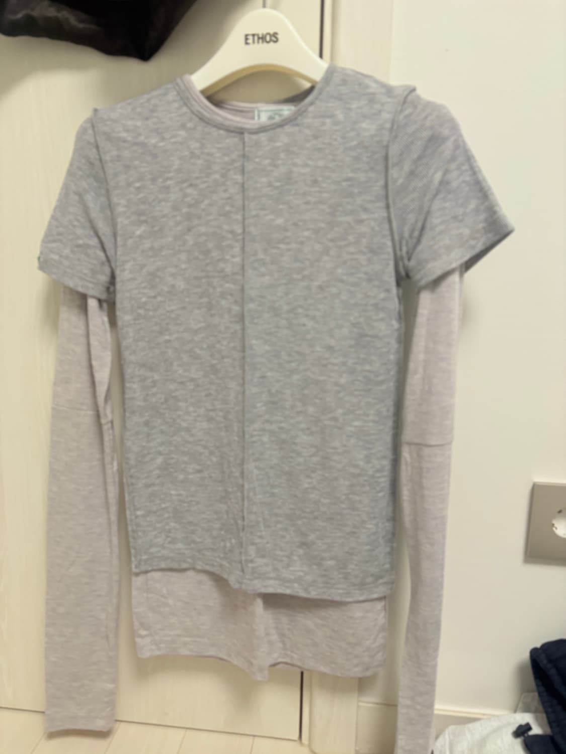 노컨텐츠 레이어드티 멜란지그레이 새상품 상품이미지2