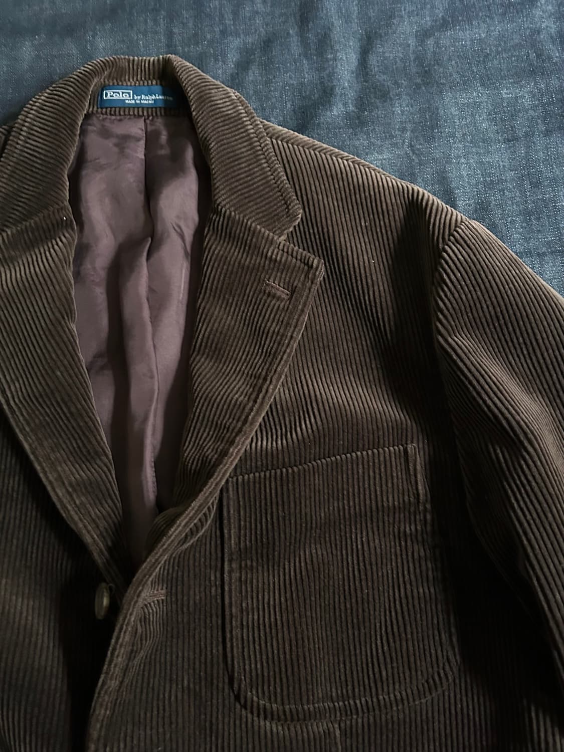 90s 폴로 랄프로렌 코듀로이 블레이저 Made in Macau 상품이미지3
