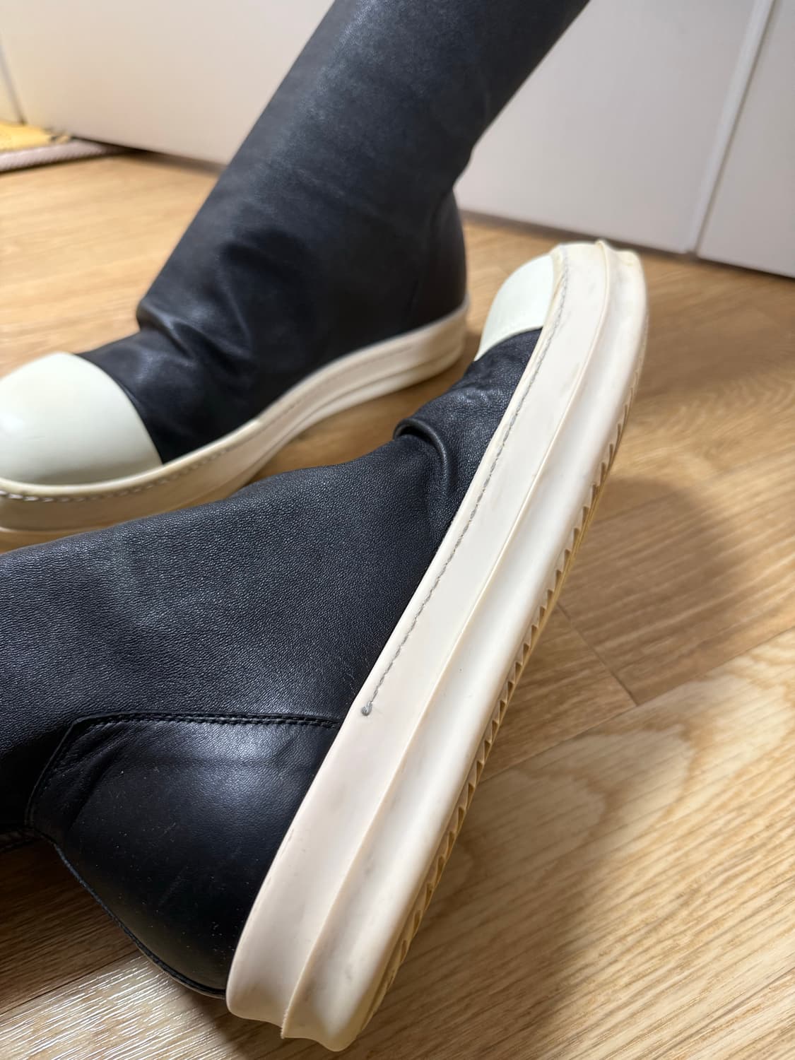 릭오웬스 레더 하이삭스 스니커즈 41 상품이미지5