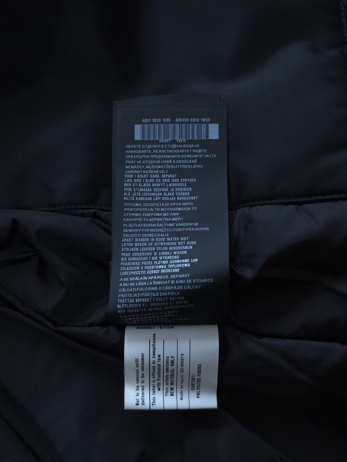 [L] 프라다 리나일론 개버딘 봄버 패딩 블랙(SGB499) 상품이미지10