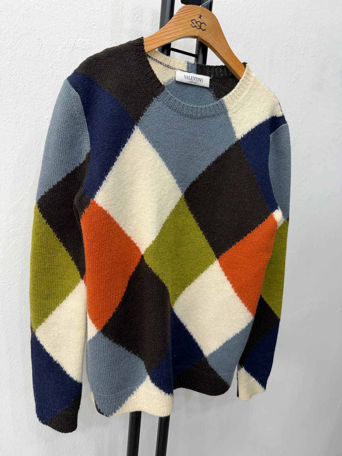 매장핀정품) 발렌티노 여성 아가일 니트 스웨터 S 상품이미지2