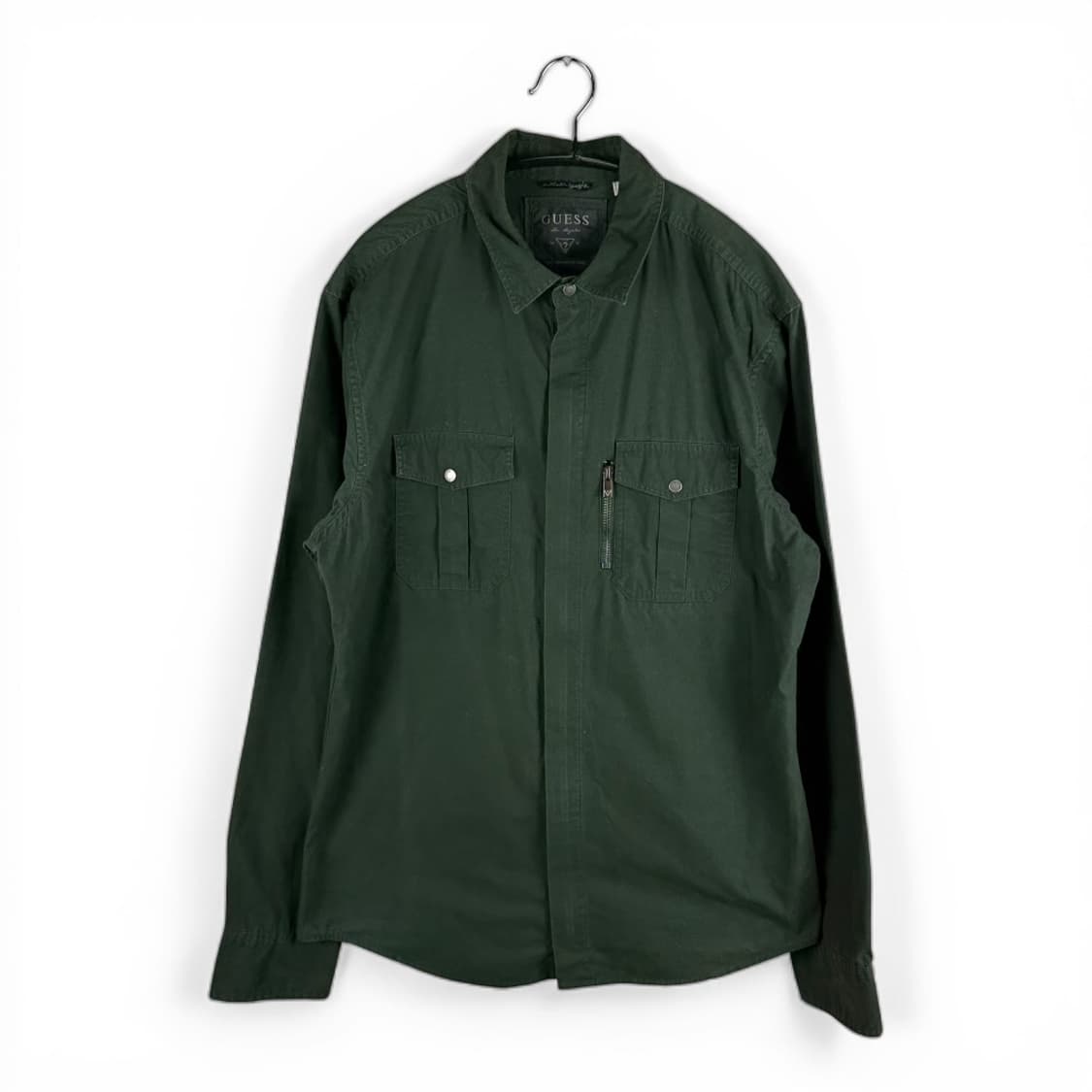 (무료배송)M) 게스 포켓 셔츠 그린 상품이미지1