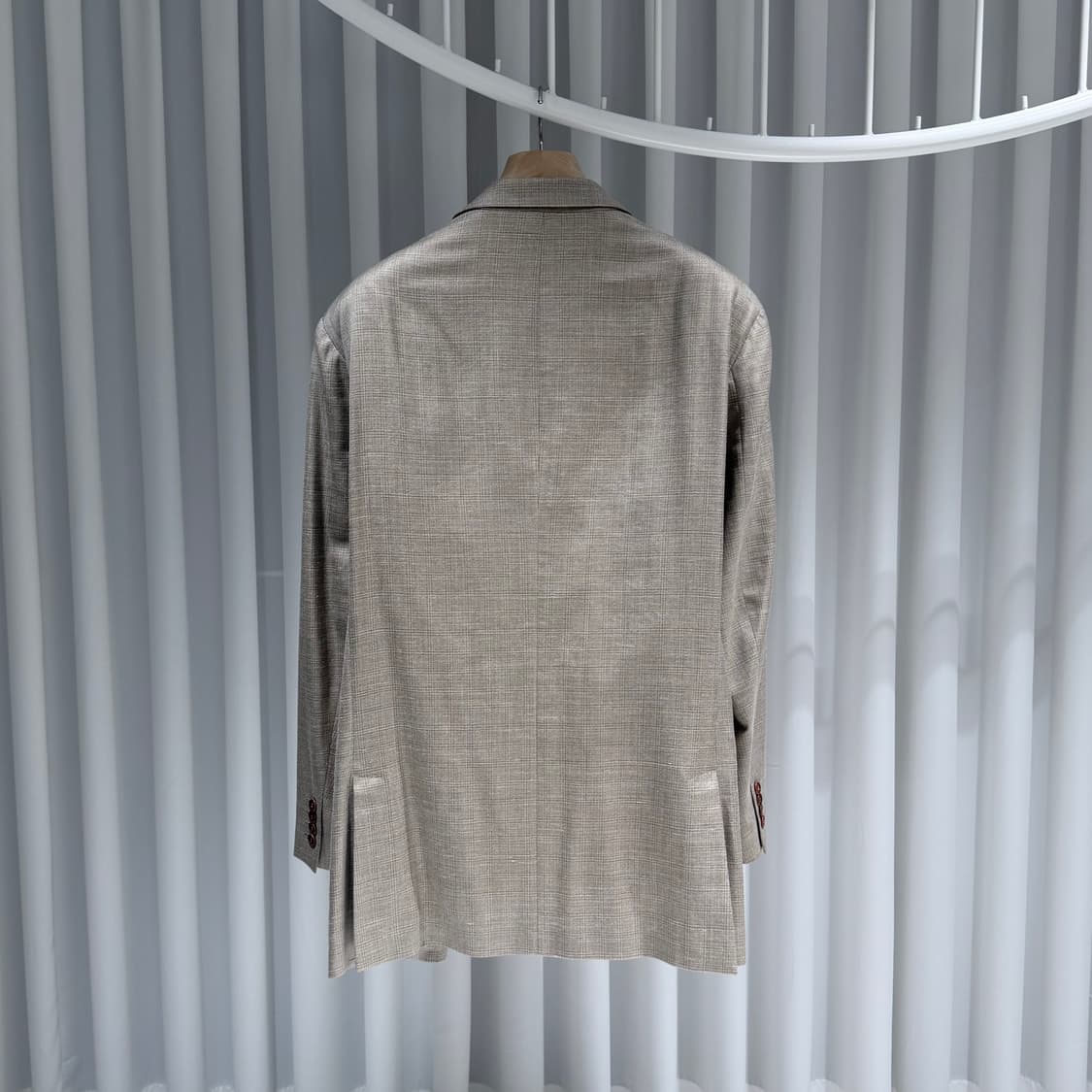 (A+/56) / 로로피아나 라이트 글렌 체크 울 자켓 블레이저 상품이미지4