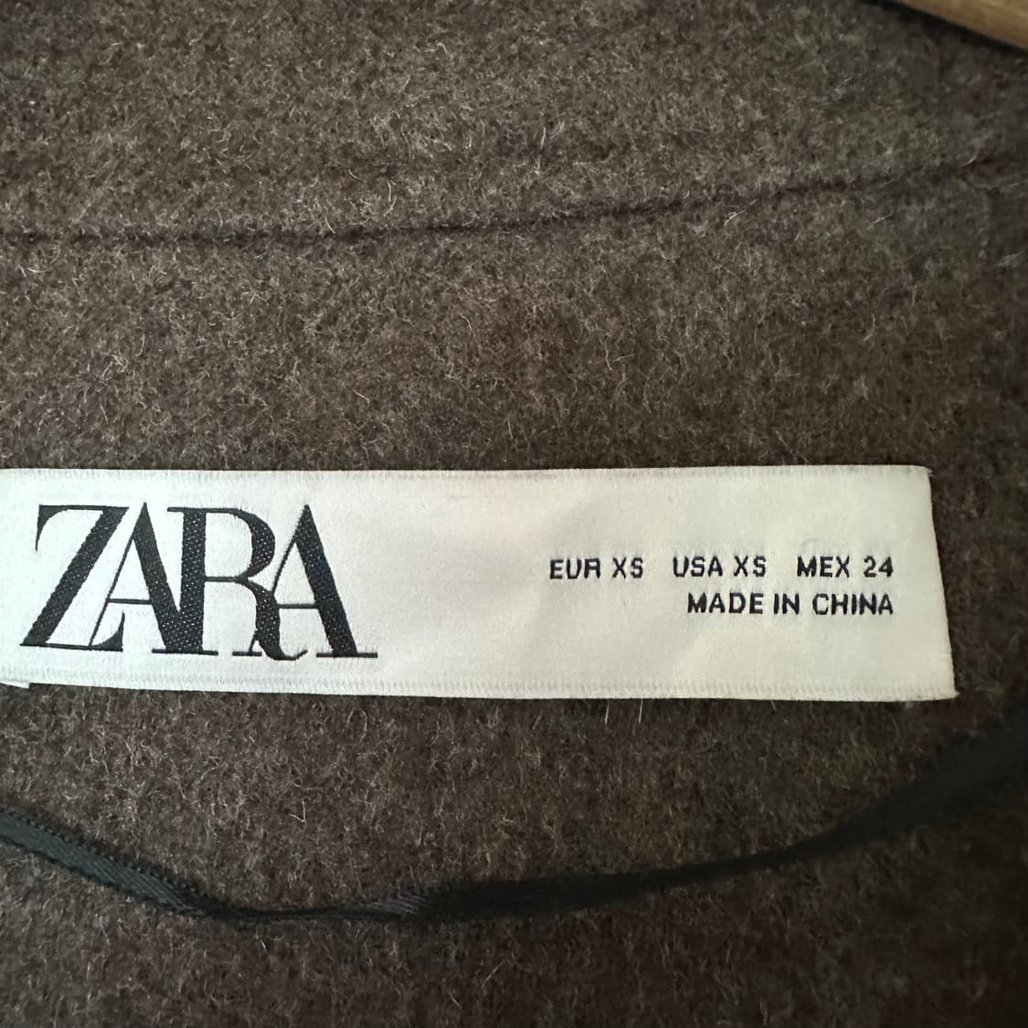 우먼XS 자라 울 롱코트 상품이미지3