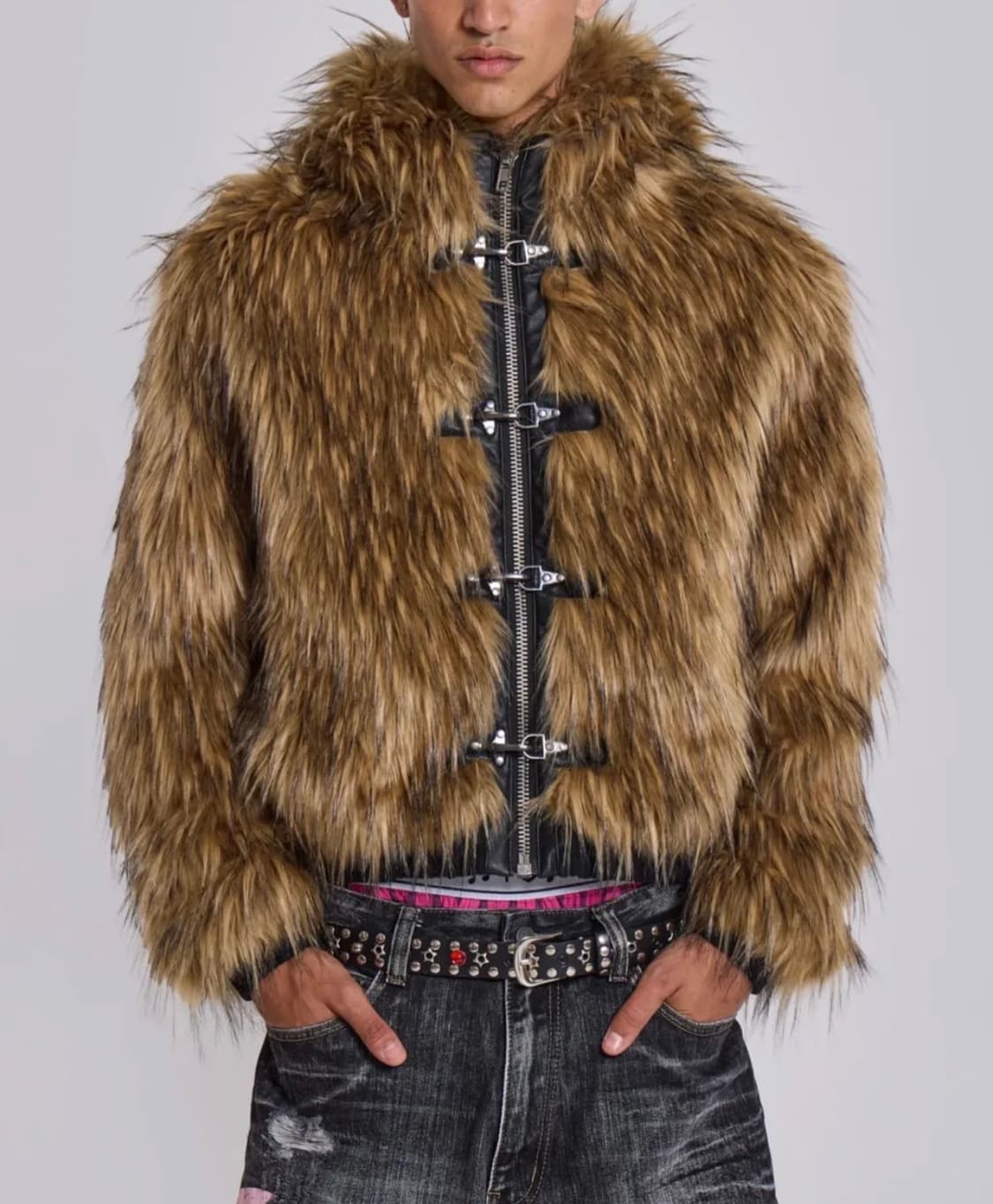 Jaded London 제이디드런던 블론드 멘도자 퍼 자켓 S 상품이미지3