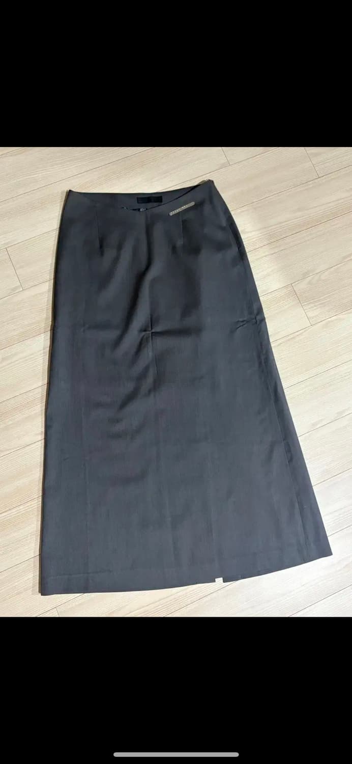 트리밍버드 롱 스커트 차콜 V Low-Waist Long Skirt [ 상품이미지3