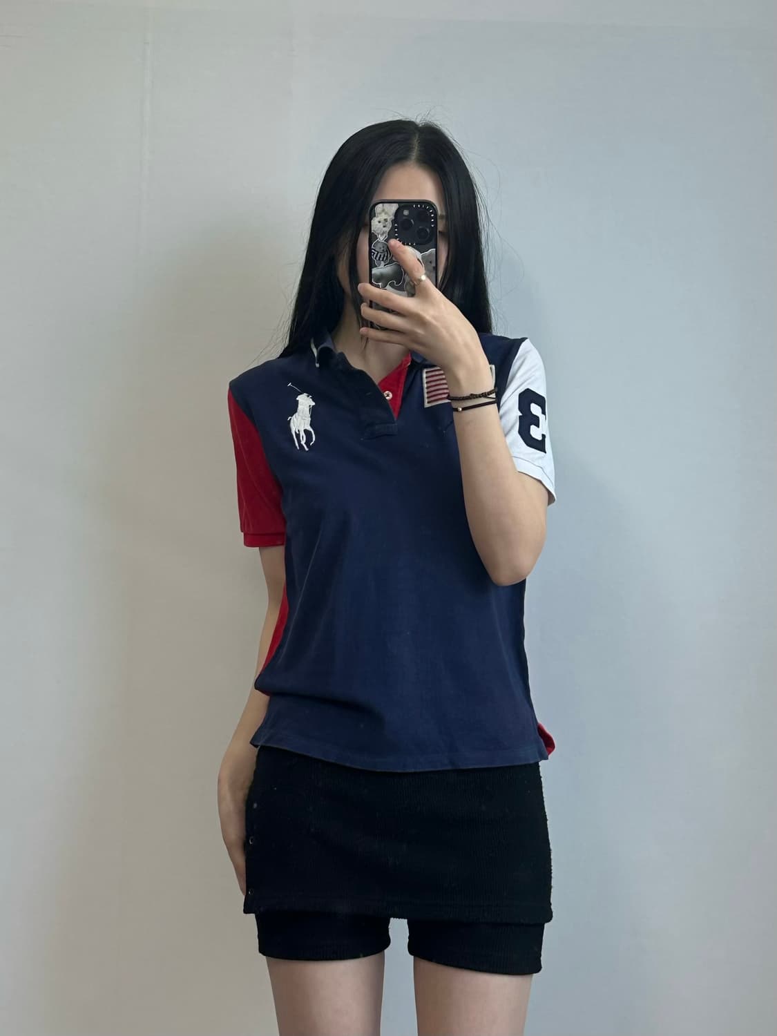 폴로 랄프로렌 빅포니 성조기 피케 반팔 카라 티셔츠 상품이미지1