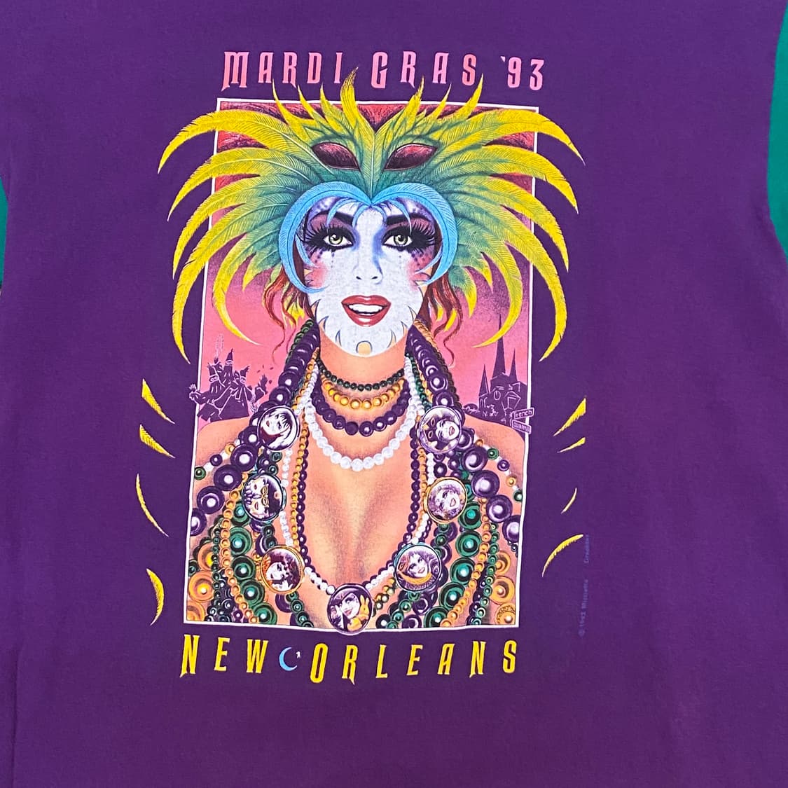 미국 빈티지 마르디그라스 MARDY GRAS 프린팅 락티셔츠 상품이미지3