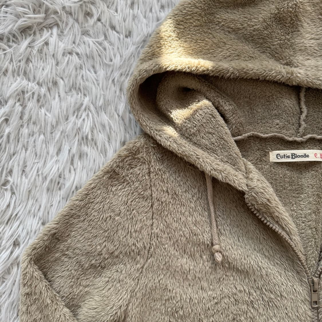 CUTIE BLONDE 일본빈티지 y2k 후리스 후드집업 노드 M 42 상품이미지1