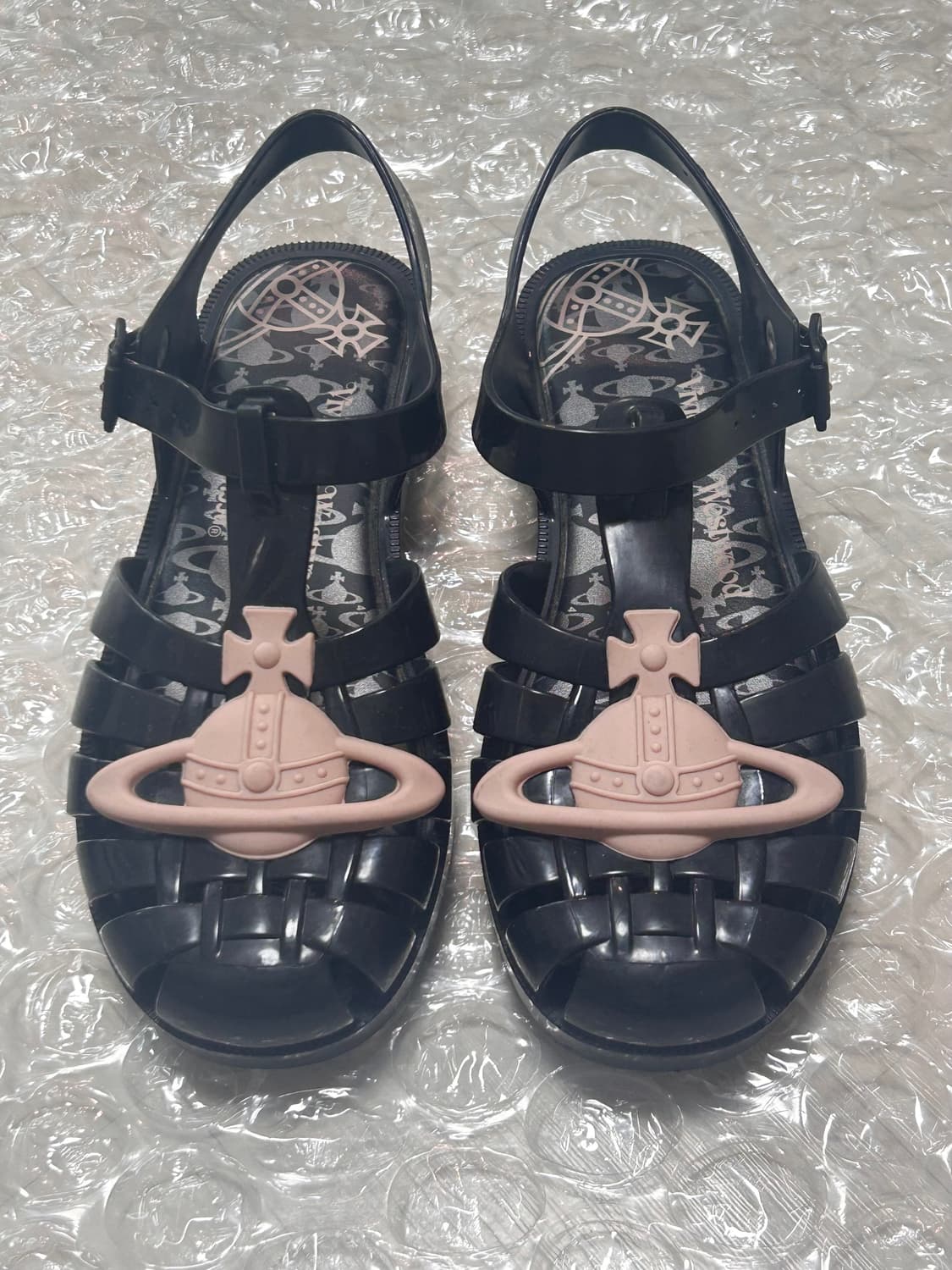 비비안웨스트우드 ORB로고 핑크 블랙 샌들 멜리사 상품이미지2