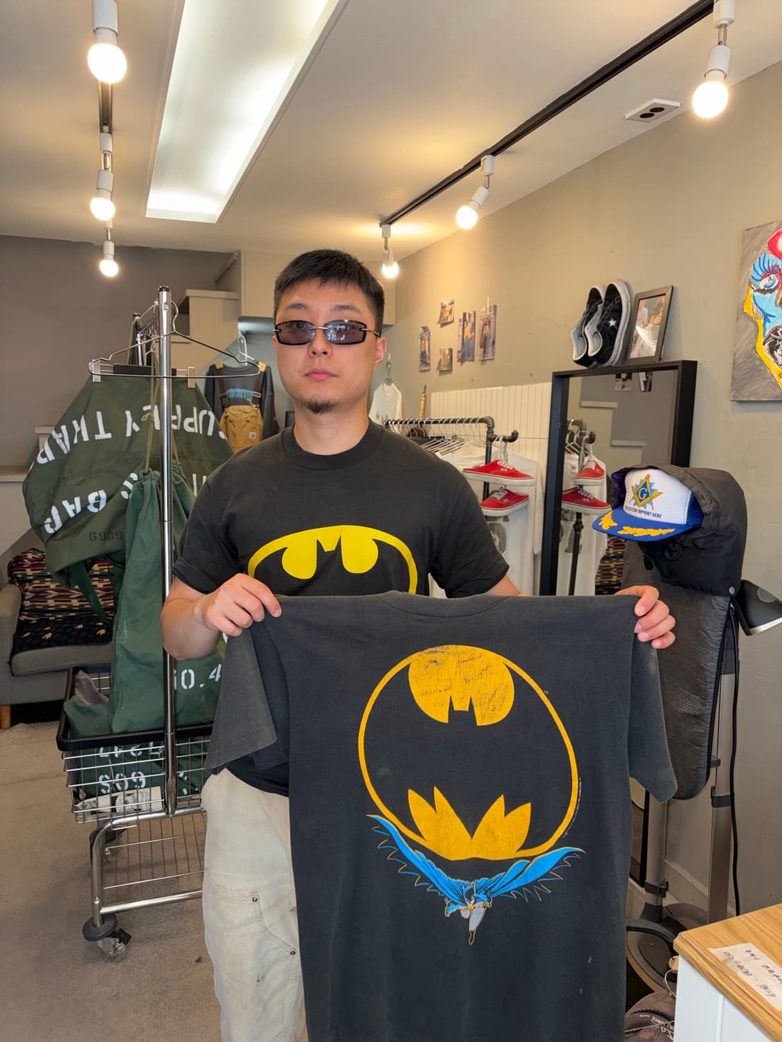 80’s Batman DC promo logo single T-shirt 상품이미지3