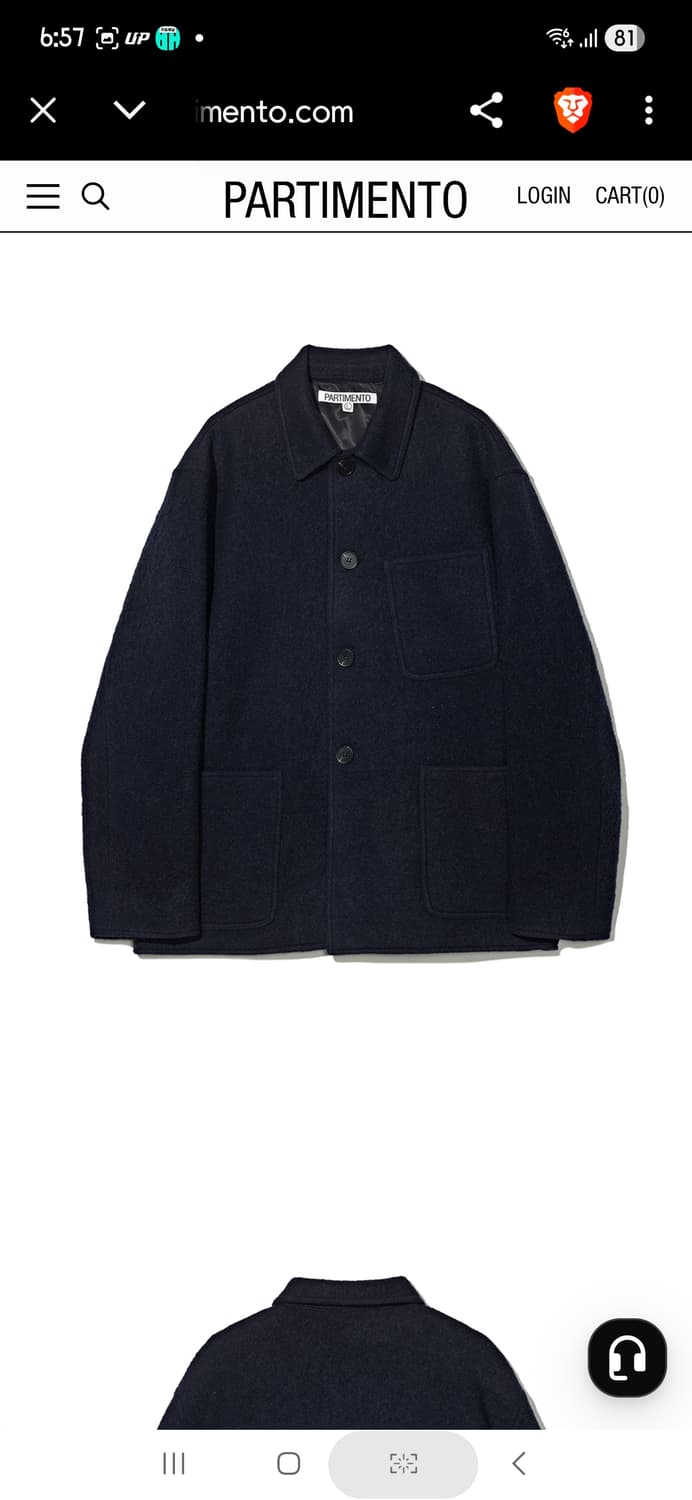 파르티멘토 컬리 울 하프코트 미사용품  상품이미지3