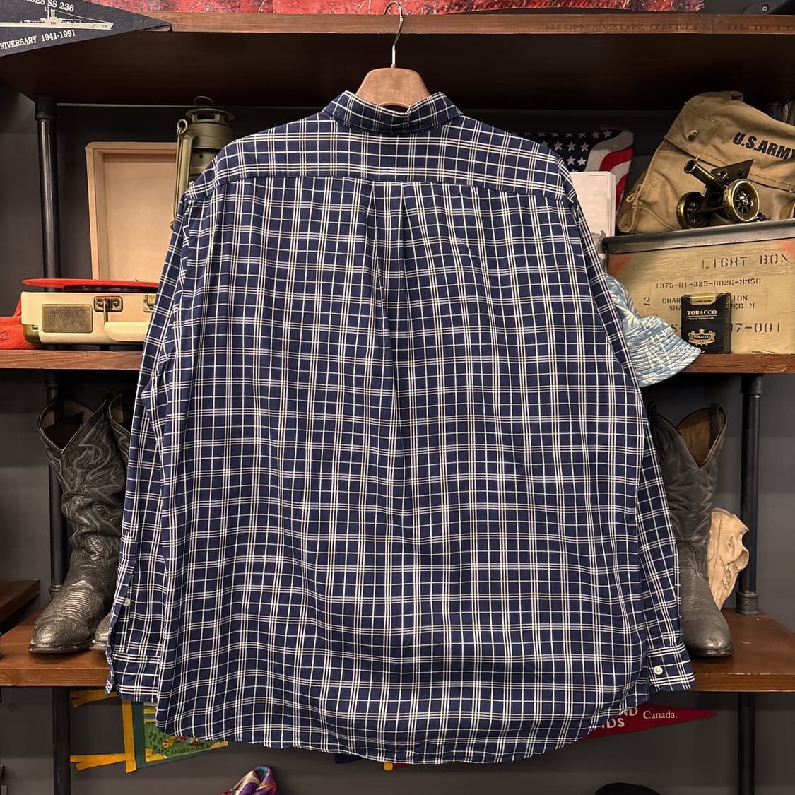 90s 폴로 랄프로렌 윗필드 오버핏 체크포켓 빅셔츠 투-플라이 N754 상품이미지2