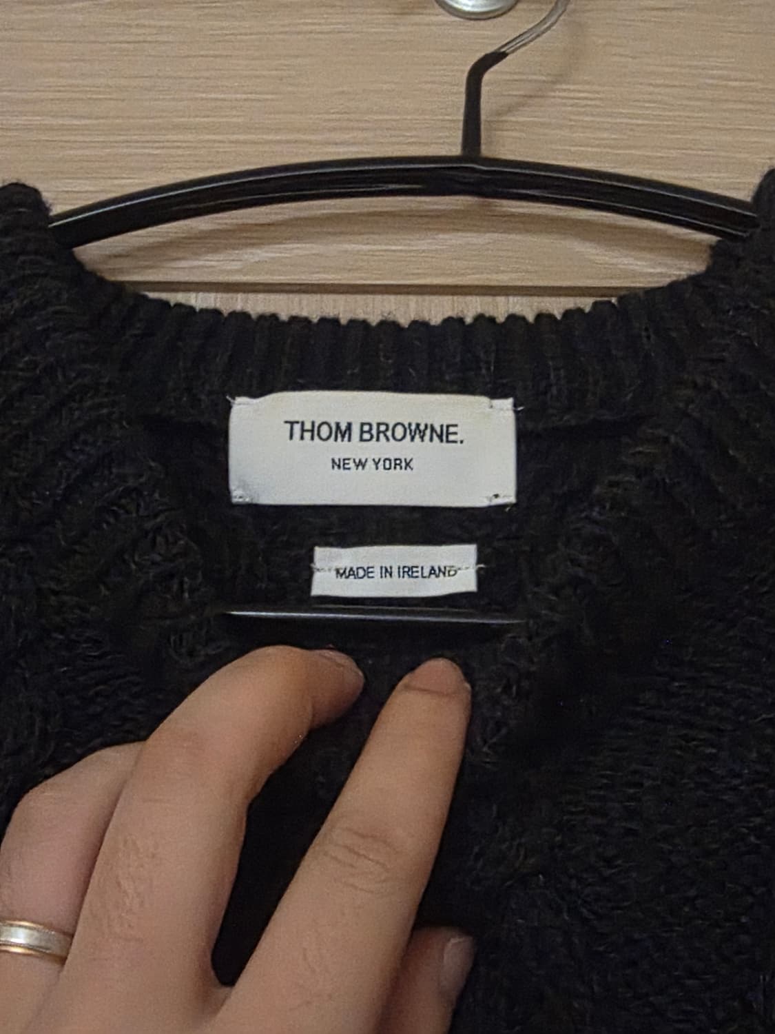 [ 3size ] 톰브라운 아란 케이블 니트 다크그레이 상품이미지2