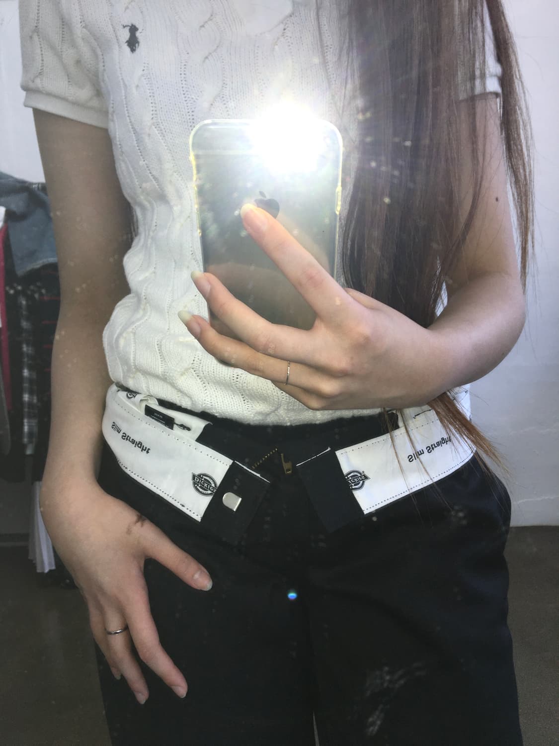 Dickies 슬림 스트레이트 블랙 팬츠 30x32 상품이미지5