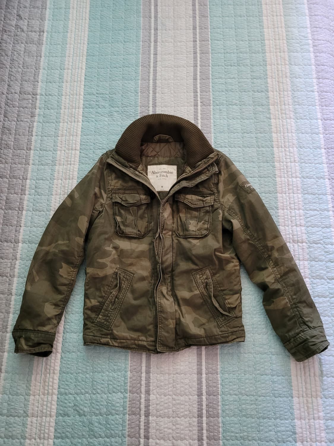 아베크롬비 카모플라쥬 밀리터리 퀄팅누빔안감 야상자켓 M 100사이즈 상품이미지4