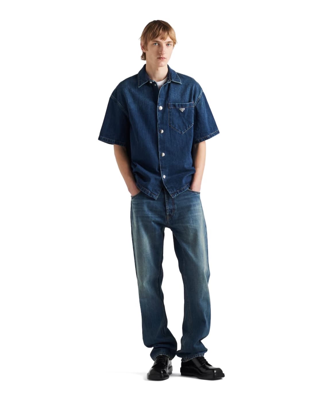 프라다 데님 볼링 셔츠 (L) 상품이미지3